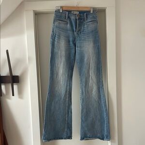 Madewell Blue Flare Wide Leg Denim